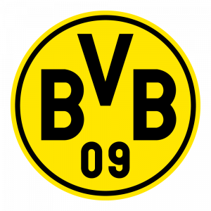 Logo Borussia Dortmund, ein gelber Kreis mit den schwarzen Initialen "BVB" und der Jahreszahl "09" darunter.