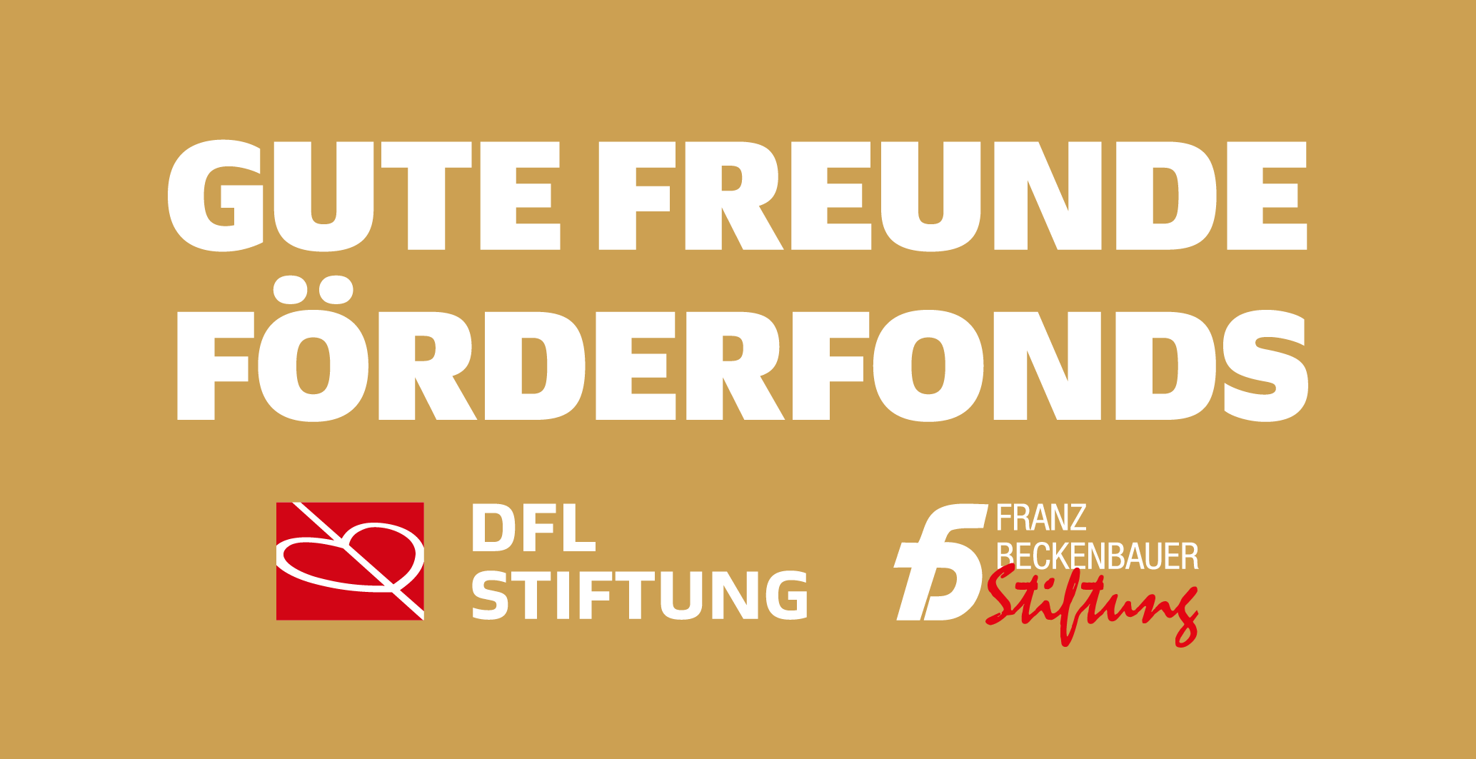 Visual des "Gute Freunde Förderfonds" von DFL Stiftung und Franz Beckenbauer-Stiftung