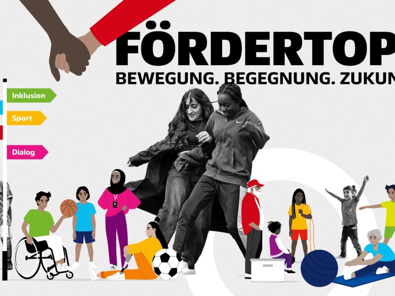 Grafik Fördertopf "Bewegung. Begegnung. Zukunft."